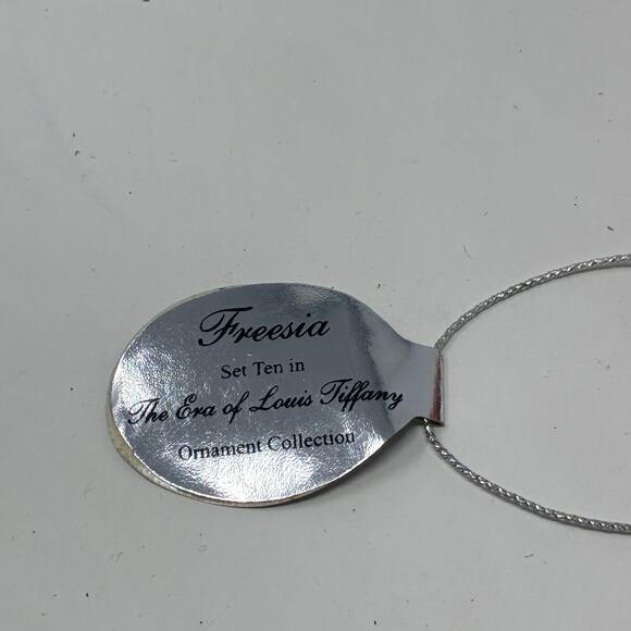 Bradford Editions Era of Louis Tiffany Heirloom Porcelain Ornaments #10 set of 3 - Picture 9 of 9